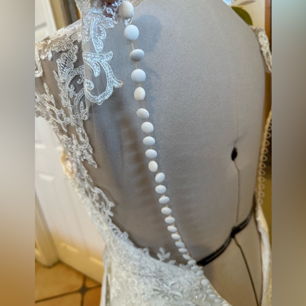 Essence of Australia wedding dress lace white size 10 - Picture 6 of 11